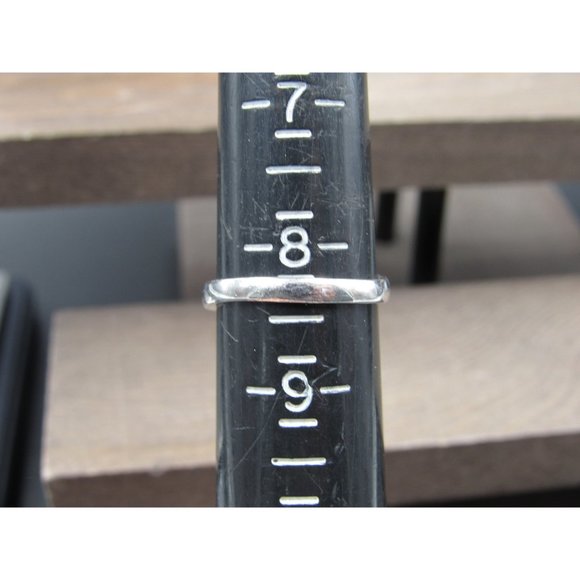 Size 8.25 Sterling Silver Tomorrow Diamonds Orb Band Ring - Picture 7 of 9